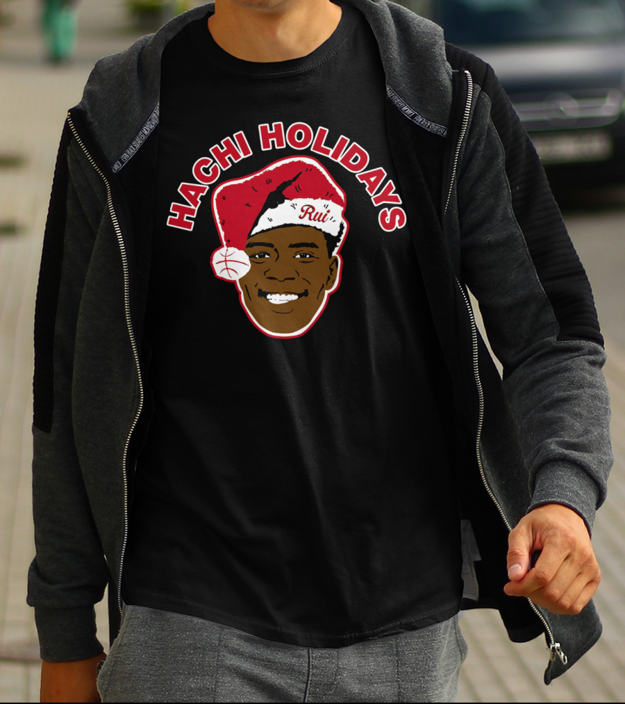 Hachi Holidays Rui Santa Hat Basketball Black T-Shirt