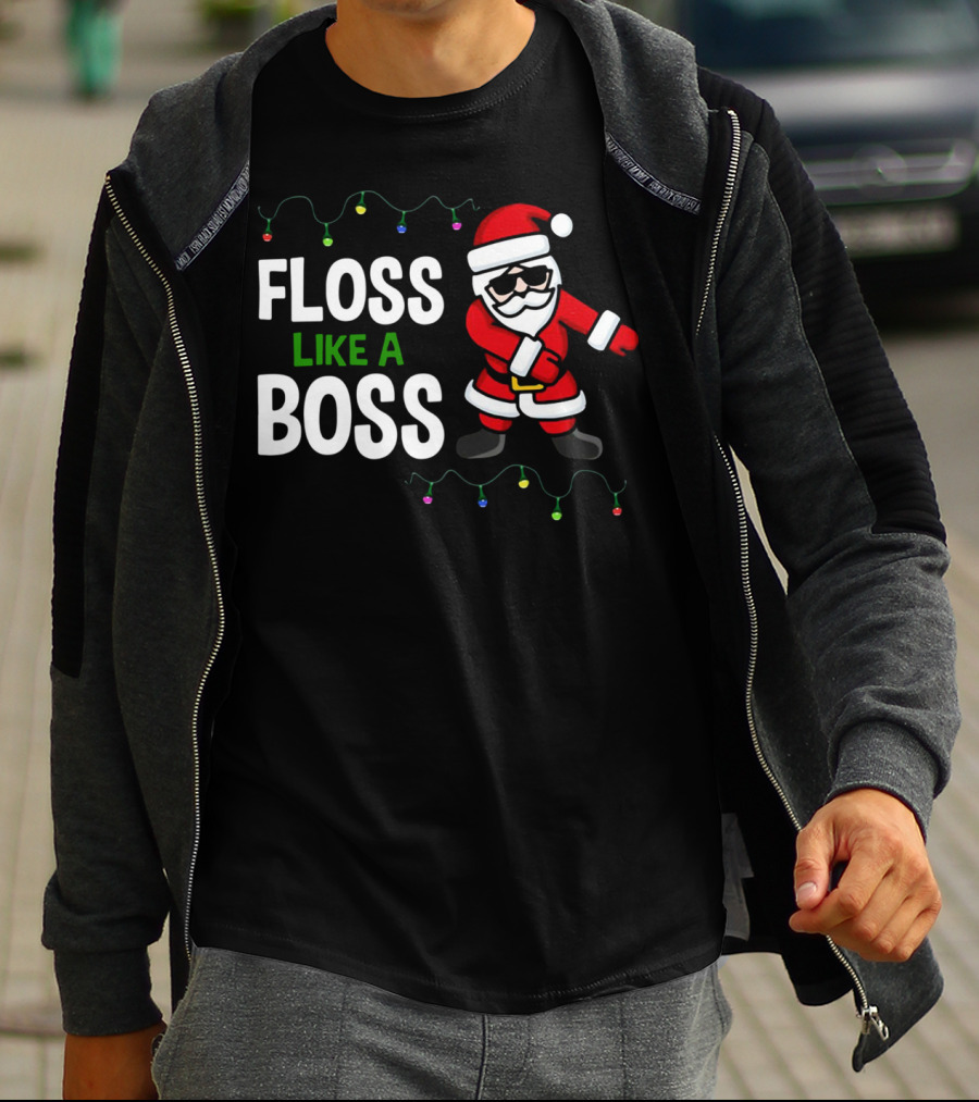 Floss Like A Boss Christmas Dance Santa T-Shirt