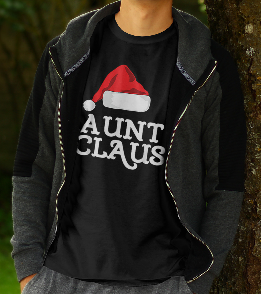 Aunt Claus Christmas Santa Hat Family Group T-Shirt