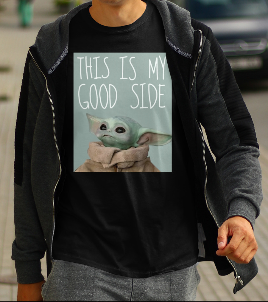 Baby Yoda The Child This Is My Good Side Mandalorian T-Shirt