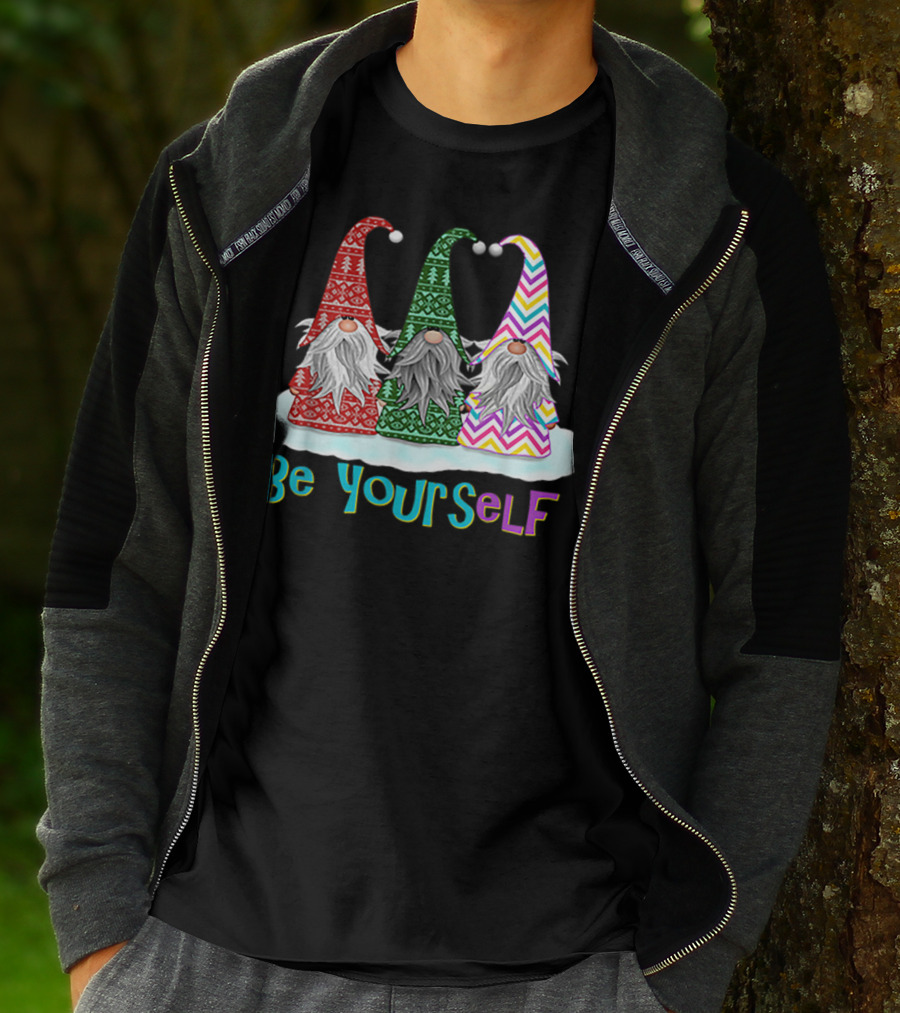 Three Gnomes Be Yourself Elf T-Shirt
