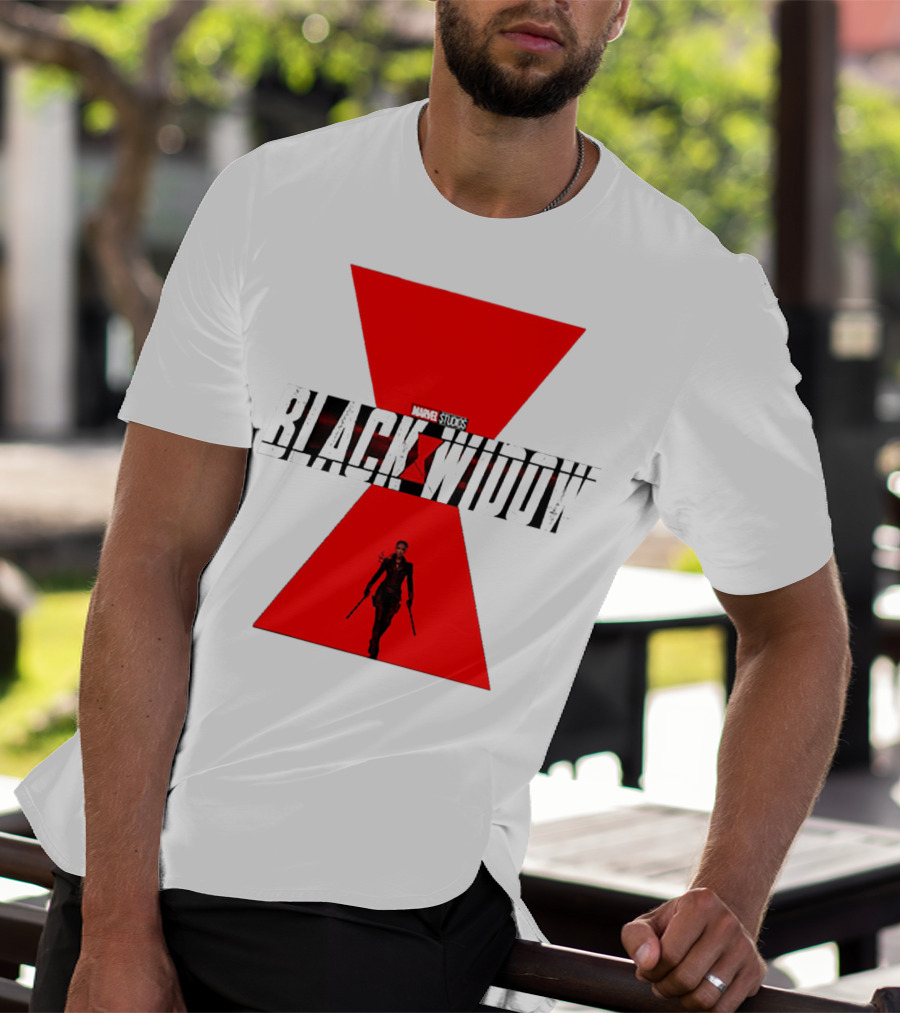 Marvel Studios Black Widow Scarlett Johansson Red Hourglass T-Shirt