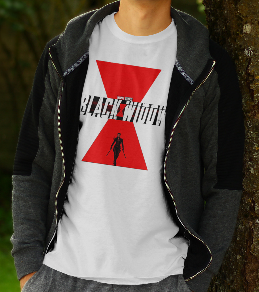 Marvel Studios Black Widow Scarlett Johansson Red Hourglass T-Shirt