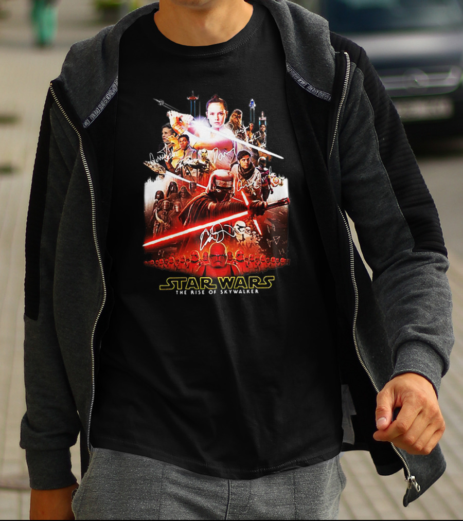 Star Wars The Rise Of Skywalker Characters Signatures T-Shirt