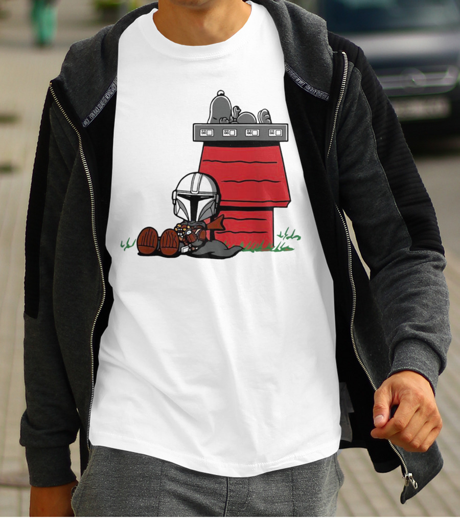 The Mandalorian And Snoopy House Crossover T-Shirt
