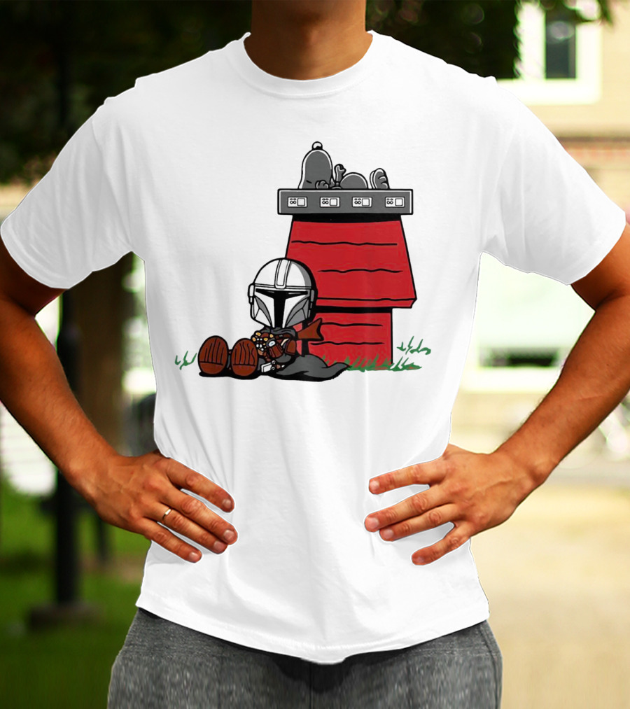 The Mandalorian And Snoopy House Crossover T-Shirt