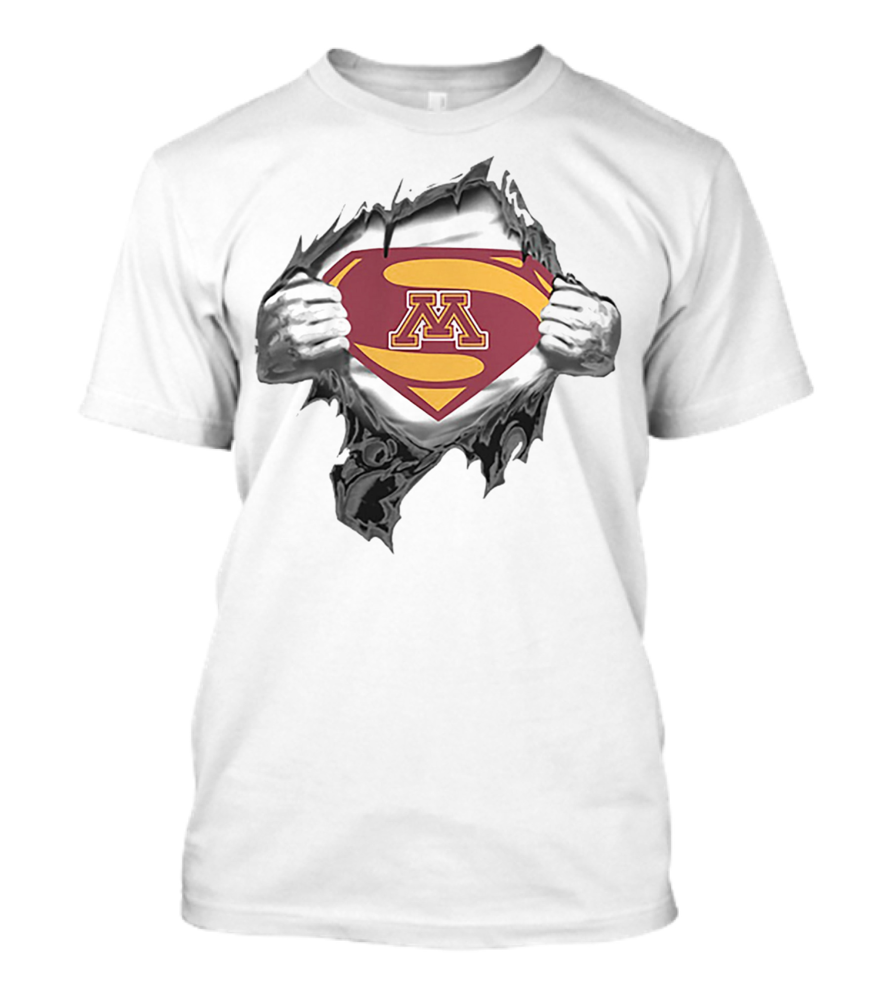 Minnesota Golden Gophers Superhero Symbol Inside Reveal T-Shirt