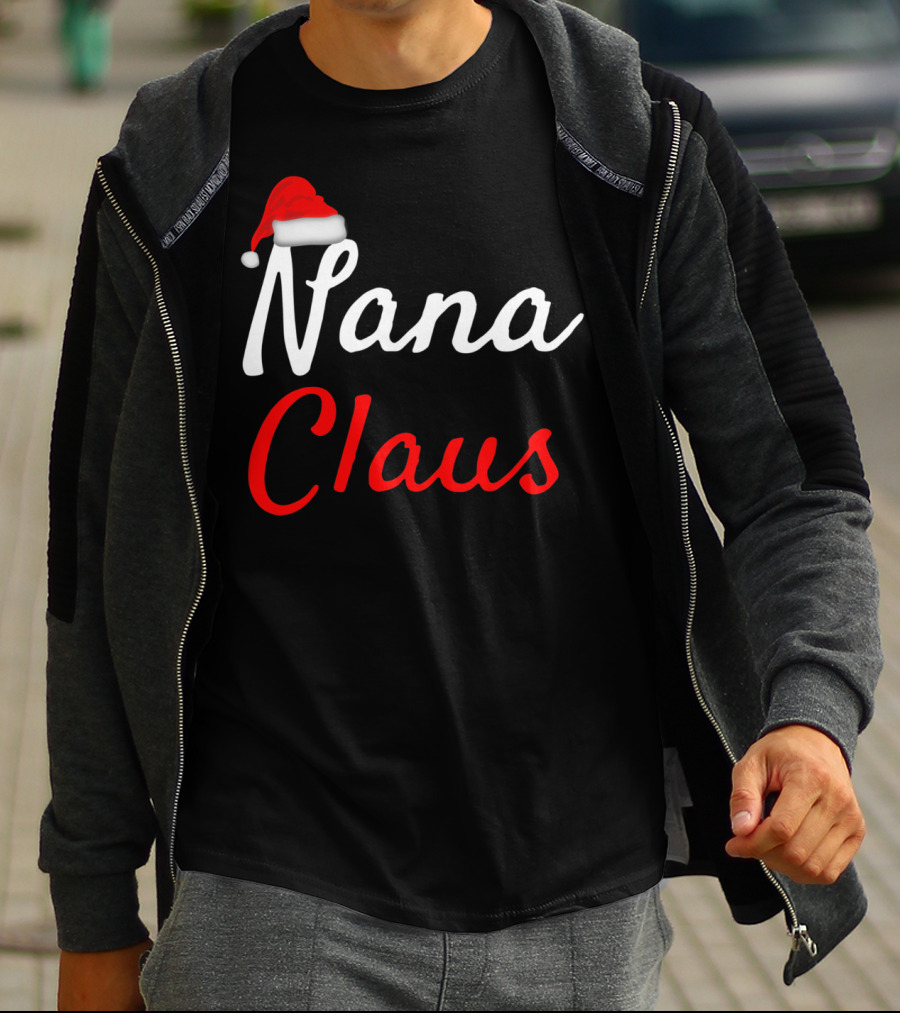 Nana Claus Santa Hat Festive Christmas T-Shirt