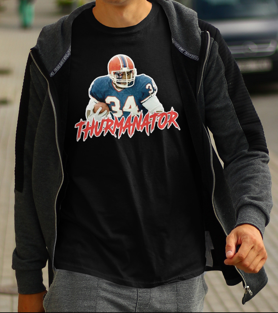 Thurmanator 34 Vintage Football Jersey Memorabilia T-Shirt