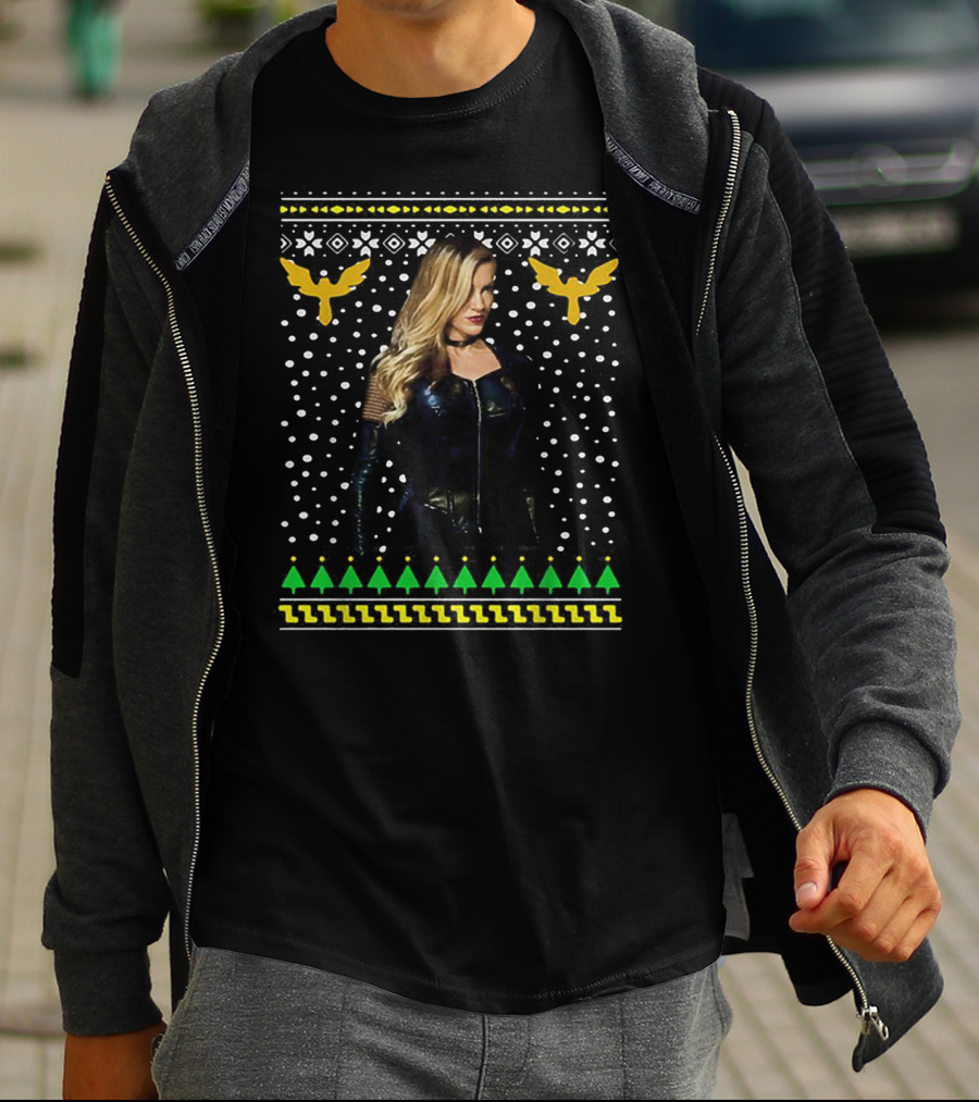Black Canary Sara Lance Ugly Christmas T-Shirt