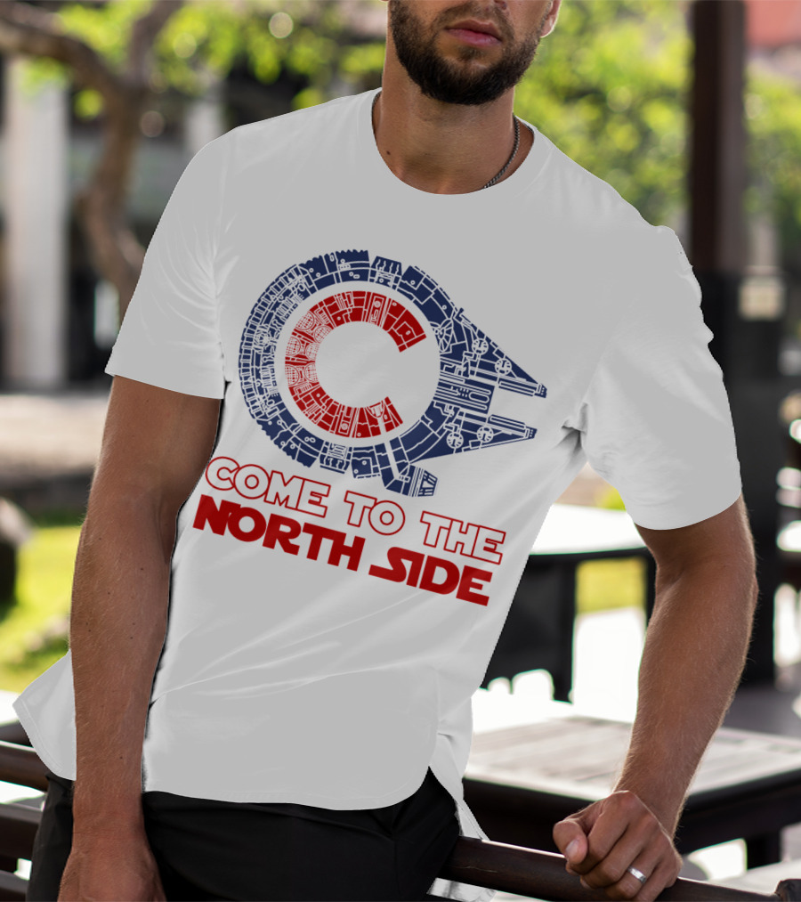 Come To The North Side Star Wars Millennium Falcon Chicago Cubs T-Shirt