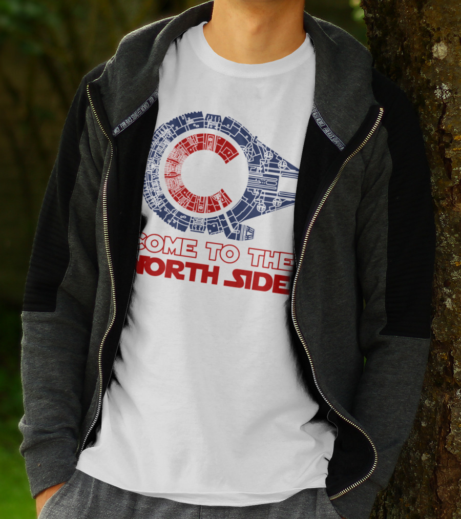 Come To The North Side Star Wars Millennium Falcon Chicago Cubs T-Shirt