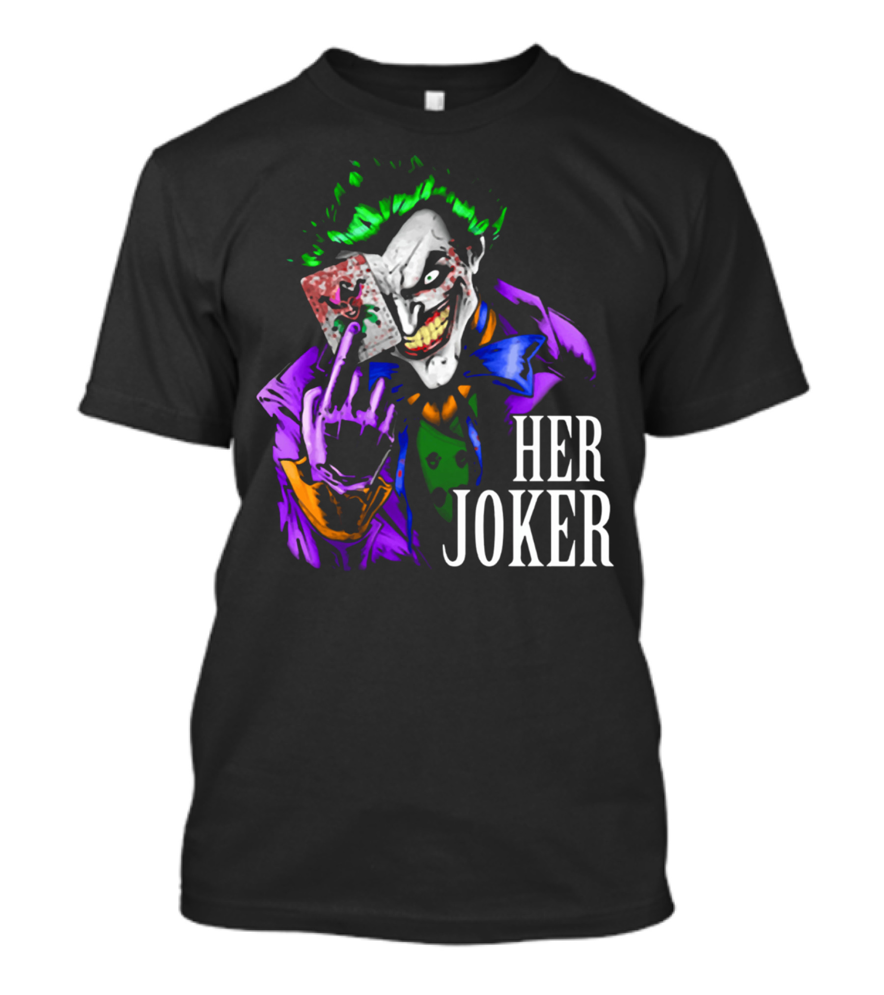DC Comics Her Joker Playing Card Grinning Villain T-Shirt