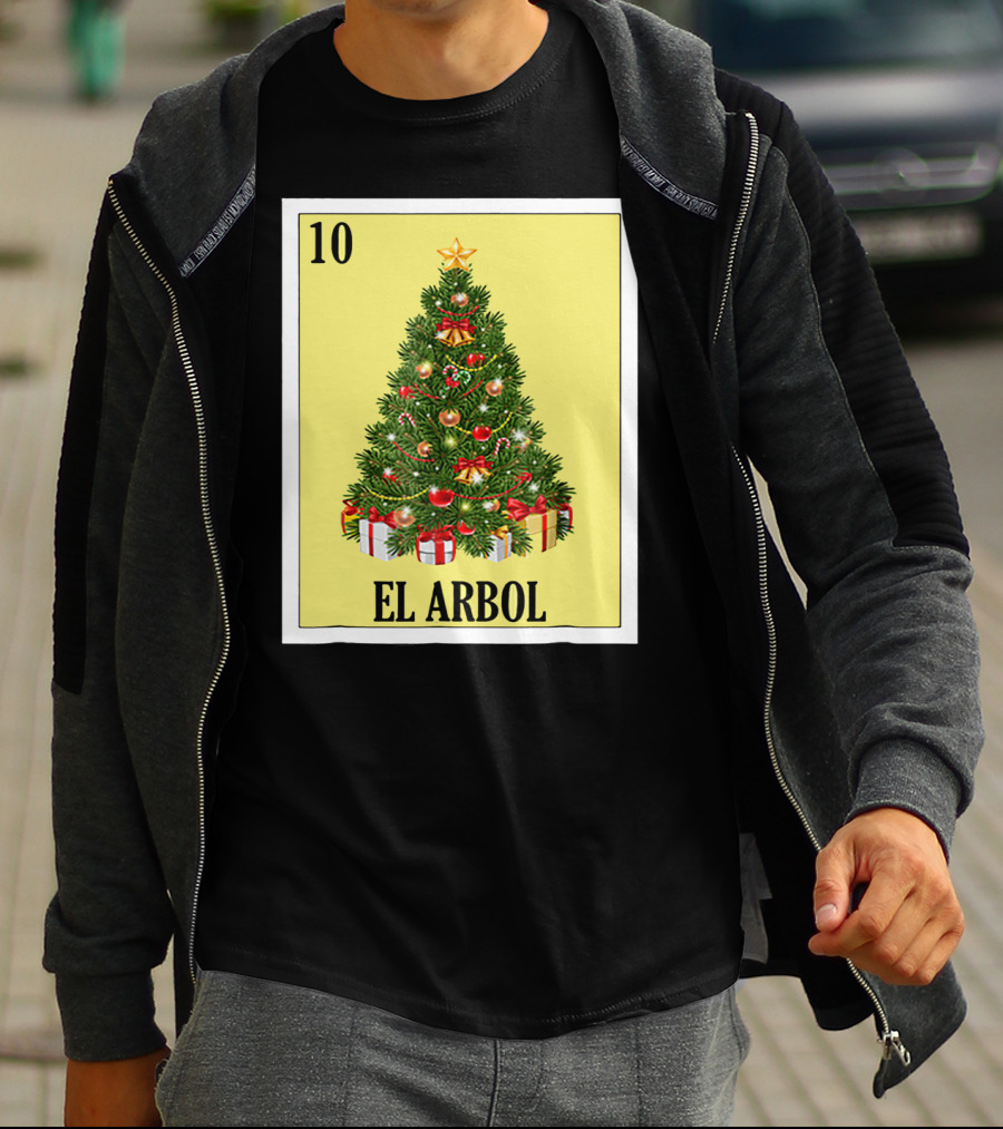 El Arbol Christmas Navidad Lotería Card 10 T-Shirt
