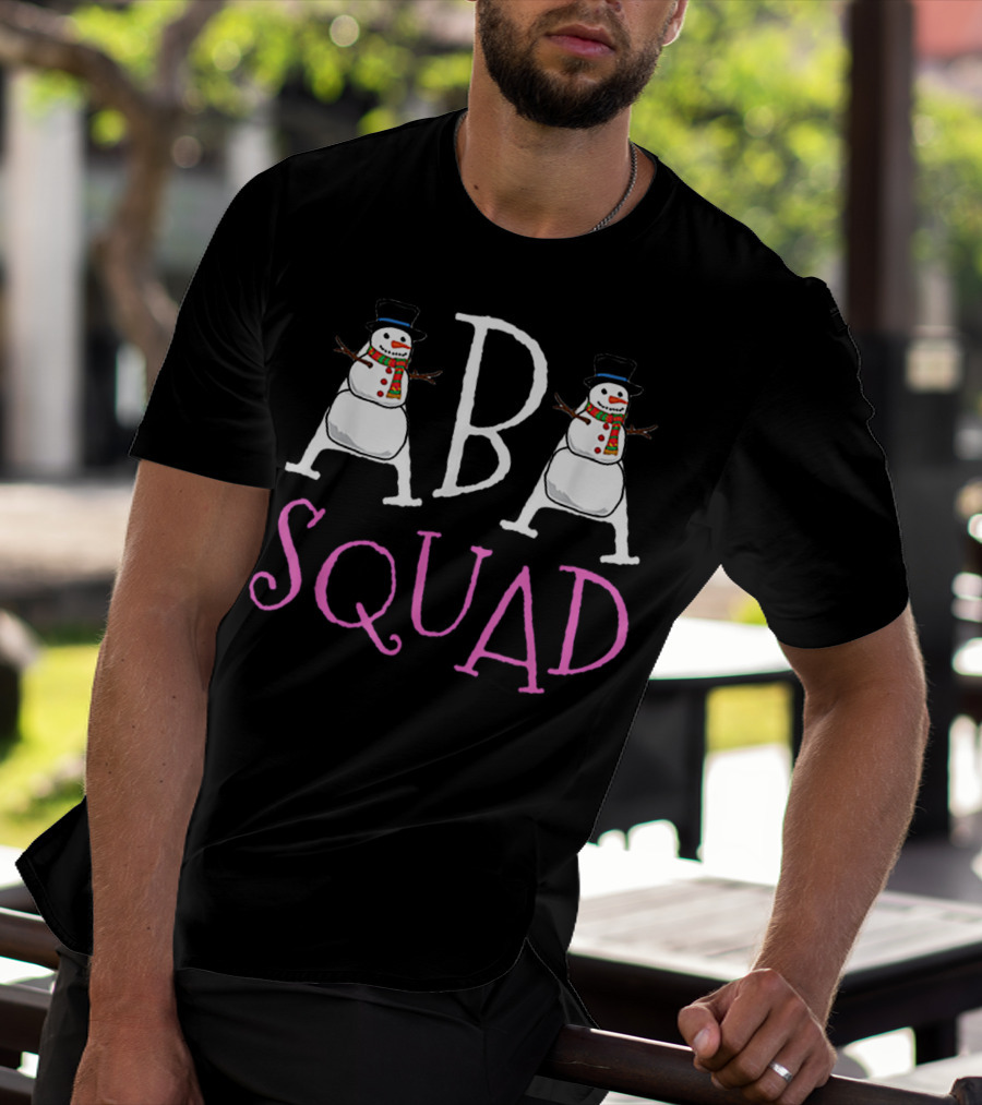 ABA Squad Snowman Applied Behavior Analyst T-Shirt