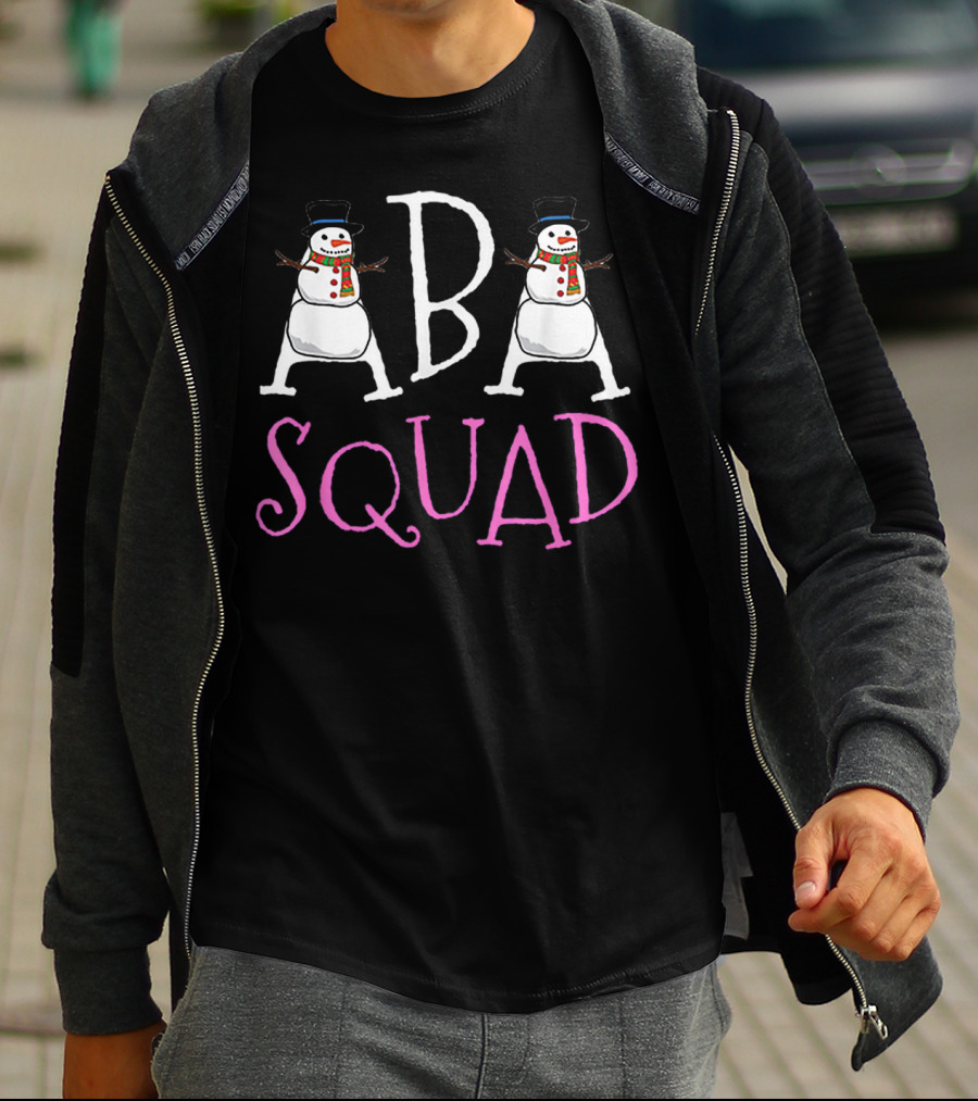 ABA Squad Snowman Applied Behavior Analyst T-Shirt