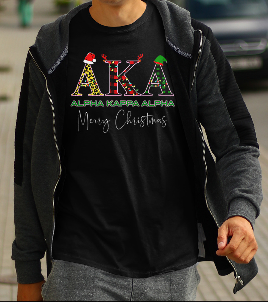 AKA Alpha Kappa Alpha Merry Christmas Holiday T-Shirt