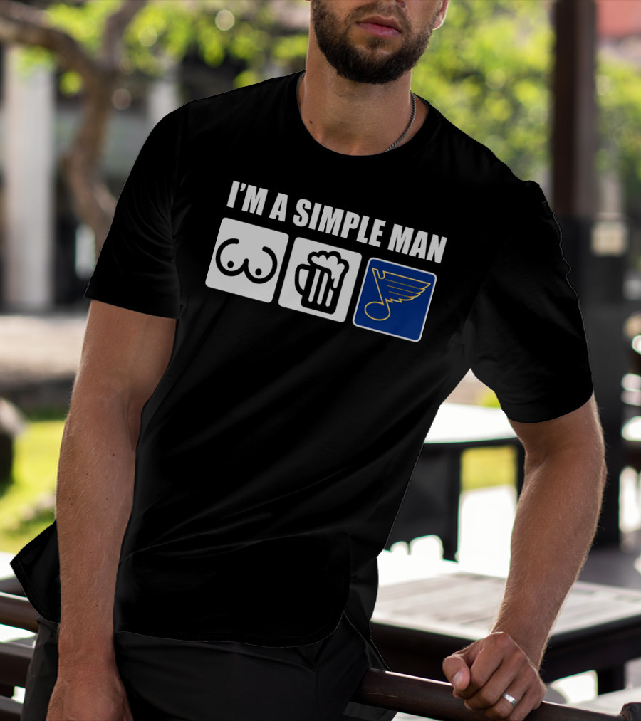 I'm A Simple Man Beer Blue T-Shirt