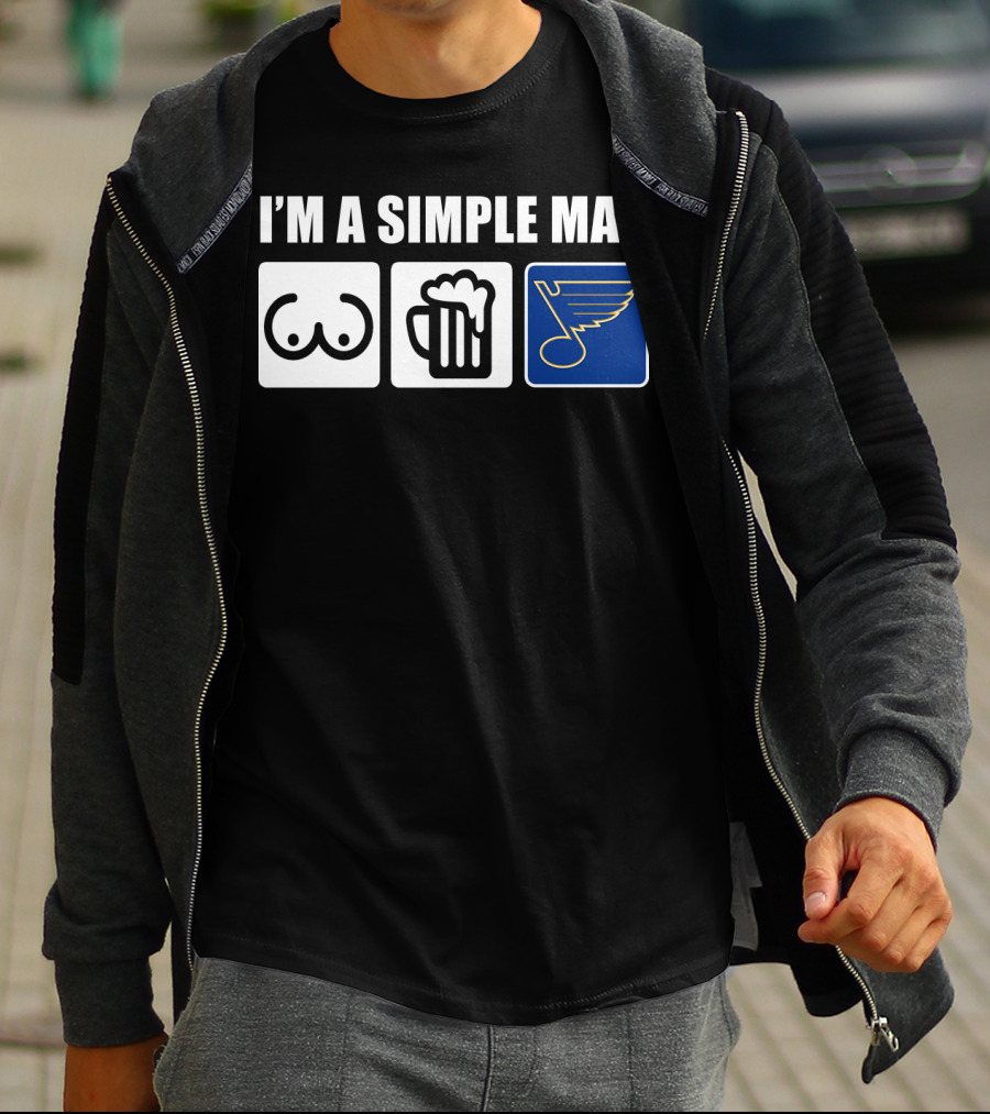 I'm A Simple Man Beer Blue T-Shirt