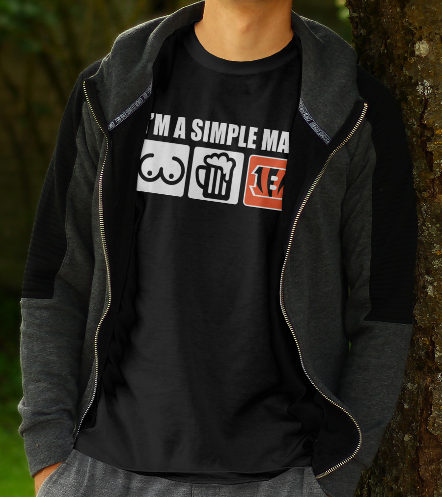 I'm A Simple Man Beer Bengals T-Shirt