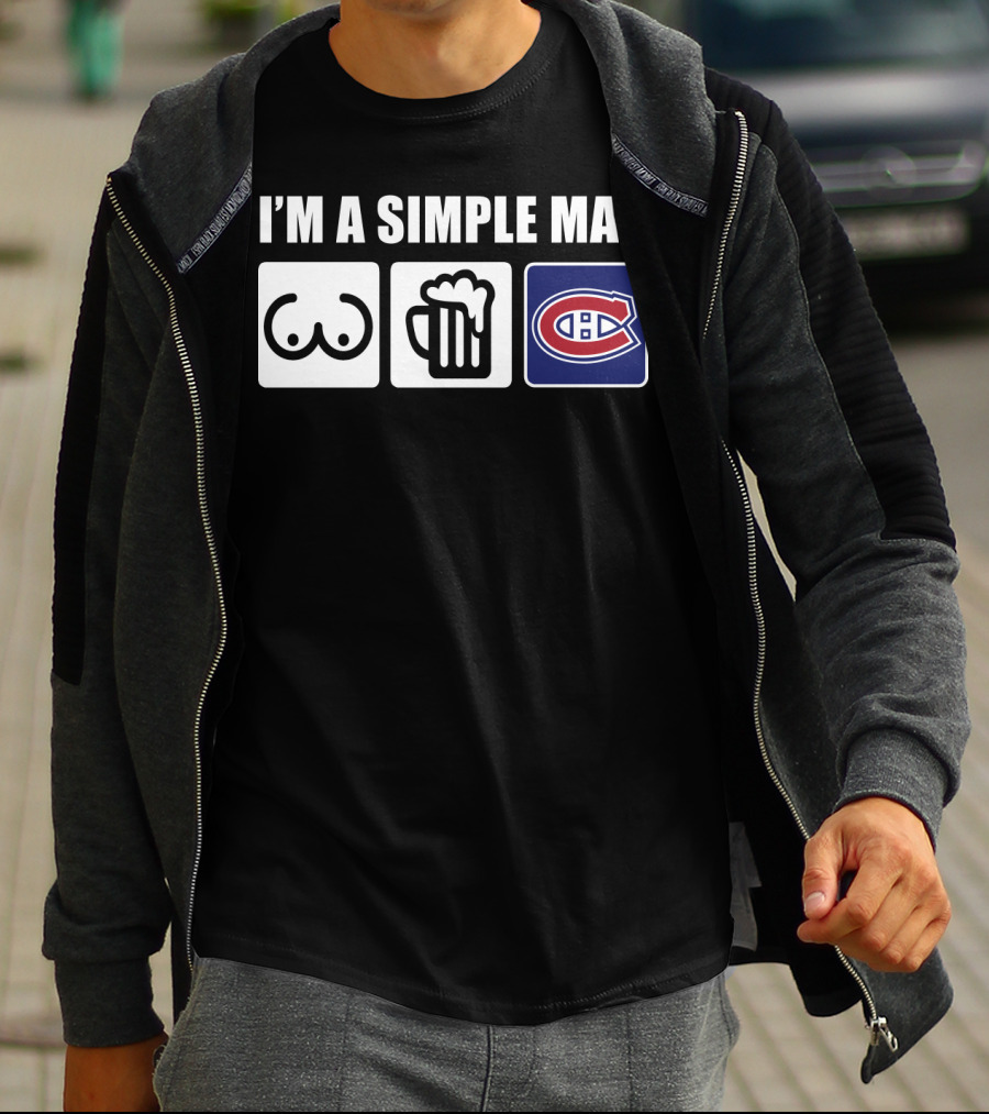 I'm A Simple Man Beer Montreal Canadiens T-Shirt