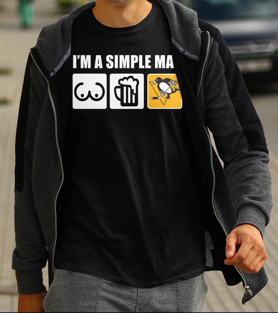 I'm A Simple Man Beer Penguins T-Shirt