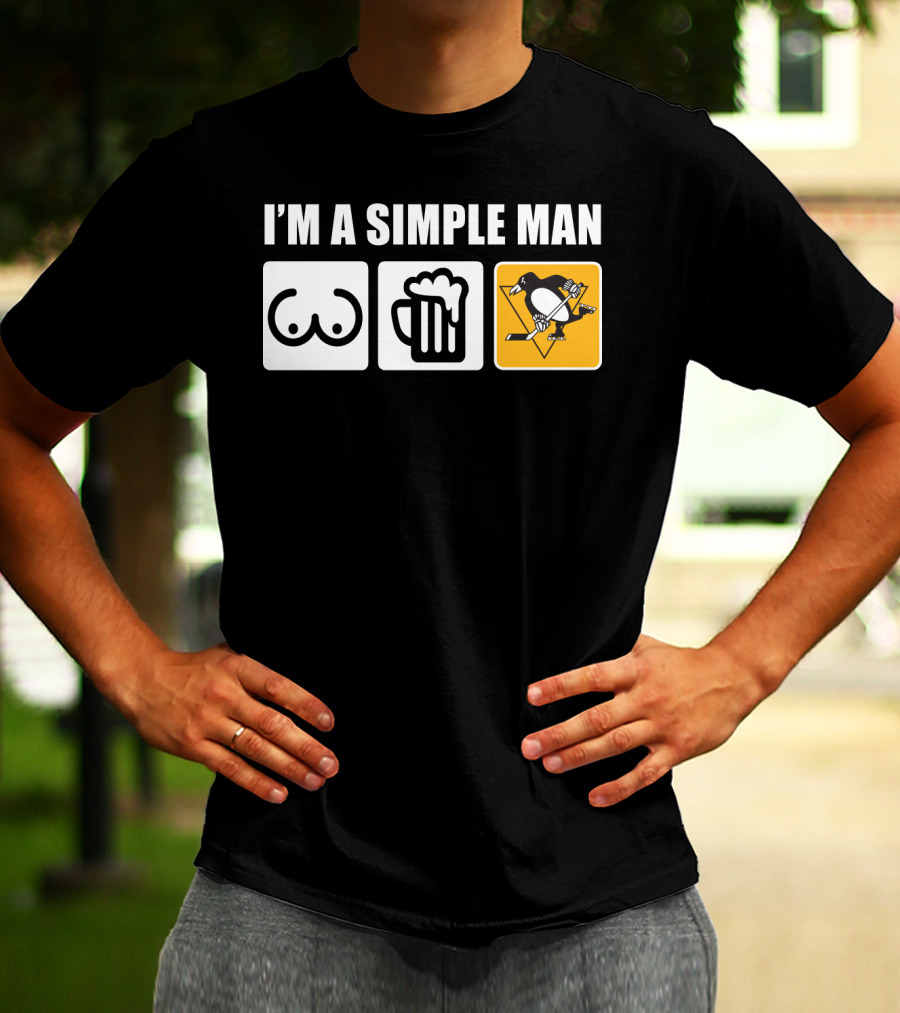I'm A Simple Man Beer Penguins T-Shirt