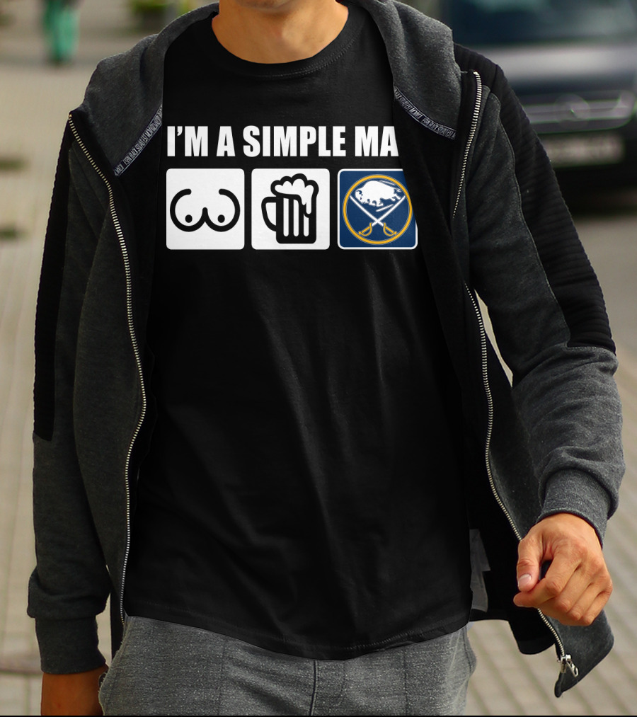 Sabres I'm A Simple Man Iconic Symbols Sports T-Shirt
