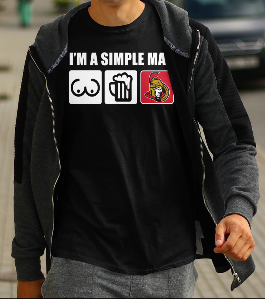 I'm A Simple Man Beer Senators T-Shirt