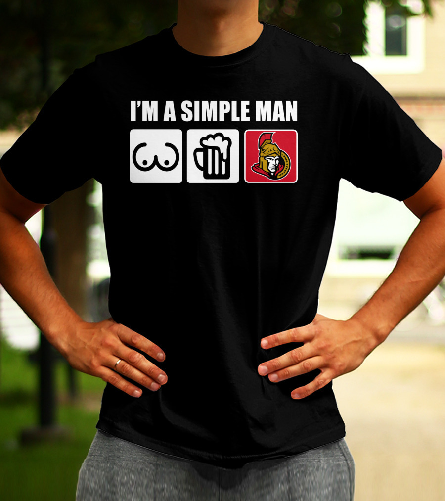 I'm A Simple Man Beer Senators T-Shirt