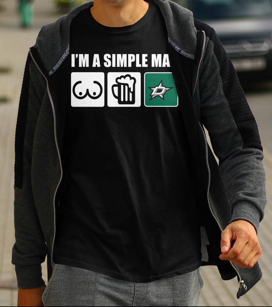 I'm A Simple Man Beer Stars T-Shirt