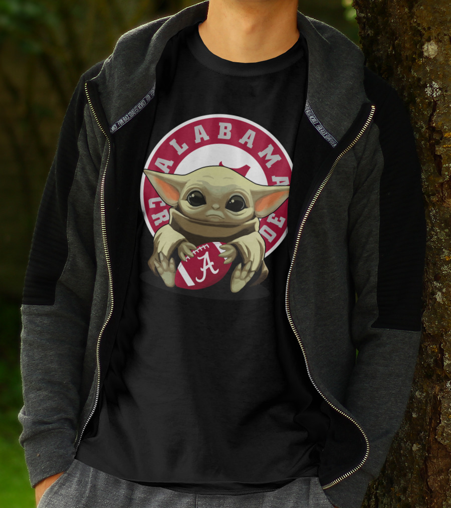 Yoda Baby Alabama Crimson Tide Football T-Shirt