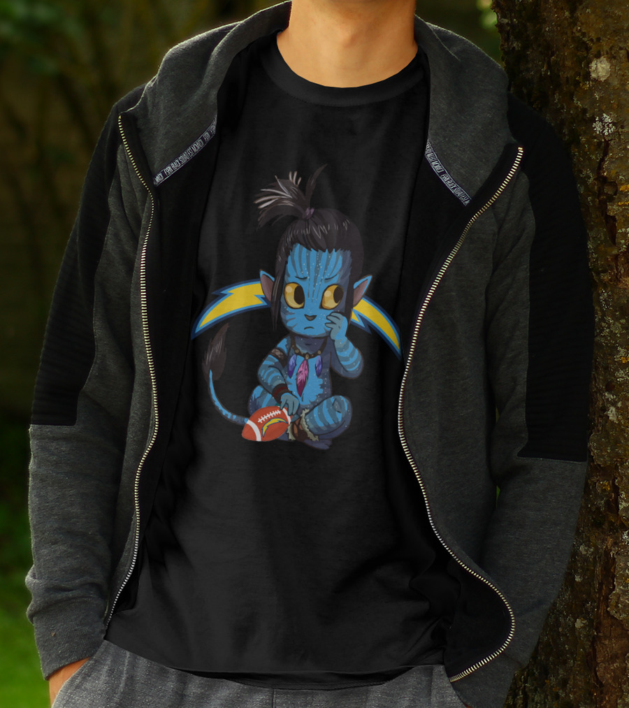 AVATAR CHARGERS FOOTBALL CREATURE WITH LIGHTNING BOLT BACKGROUND T-Shirt