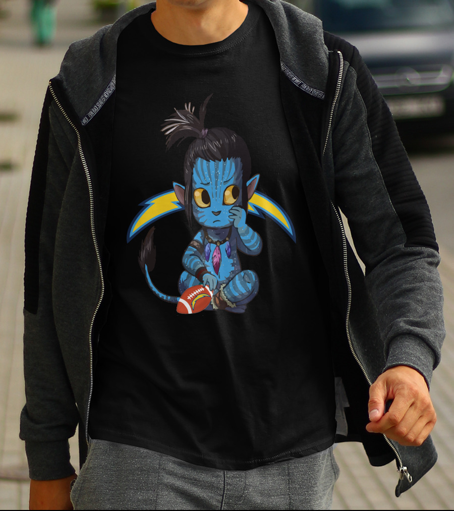 AVATAR CHARGERS FOOTBALL CREATURE WITH LIGHTNING BOLT BACKGROUND T-Shirt