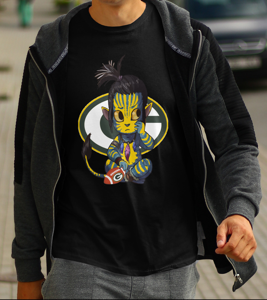 Avatar Packers Cute Football Character With Green Bay T-Shirt