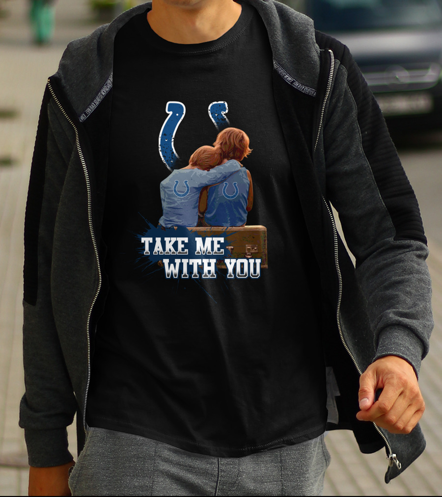 Take Me With You Colts Horseshoe Emblem Kids Embrace T-Shirt