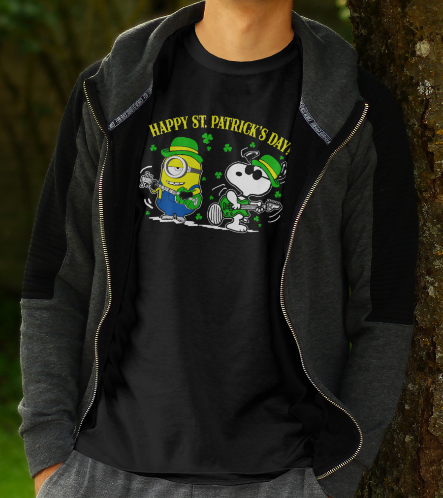 Happy St. Patrick's Day Snoopy Minion Party T-Shirt