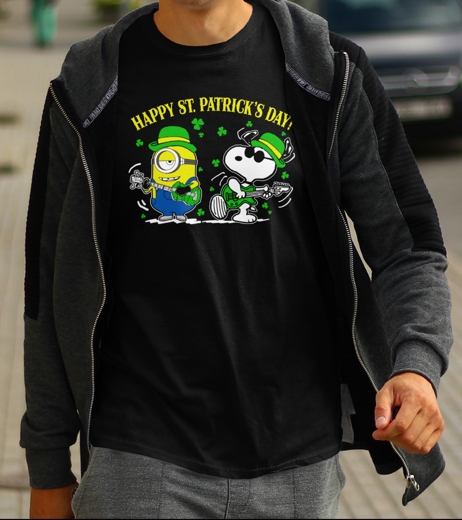 Happy St. Patrick's Day Snoopy Minion Party T-Shirt