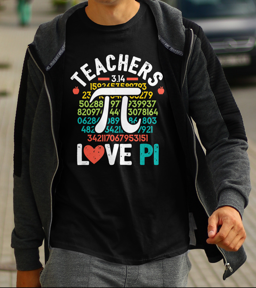 Teachers Love Pi 3.14 Mathematics Geek T-Shirt