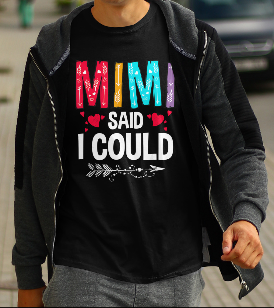Mimi Said I Could Colorful Arrow Hearts T-Shirt