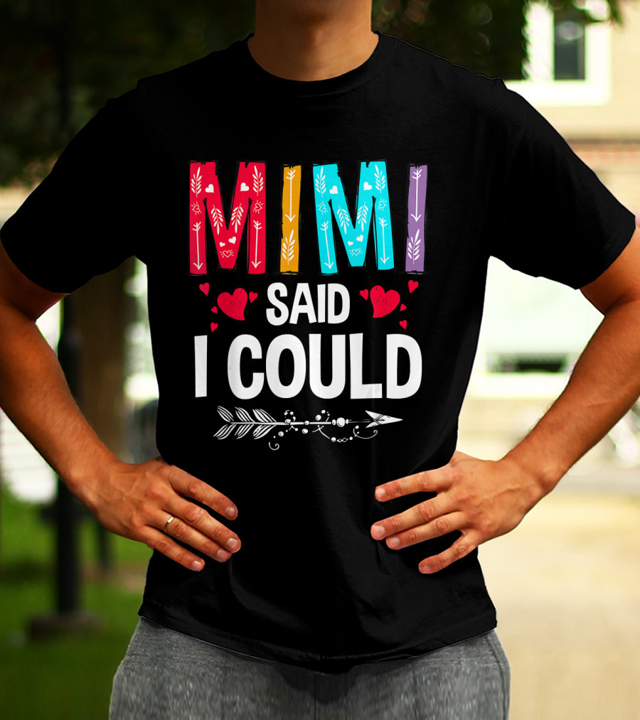 Mimi Said I Could Colorful Arrow Hearts T-Shirt