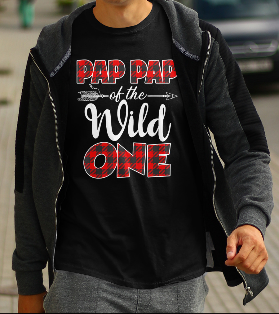 Pap Pap Of The Wild One Plaid Arrows And Buffalo Check T-Shirt
