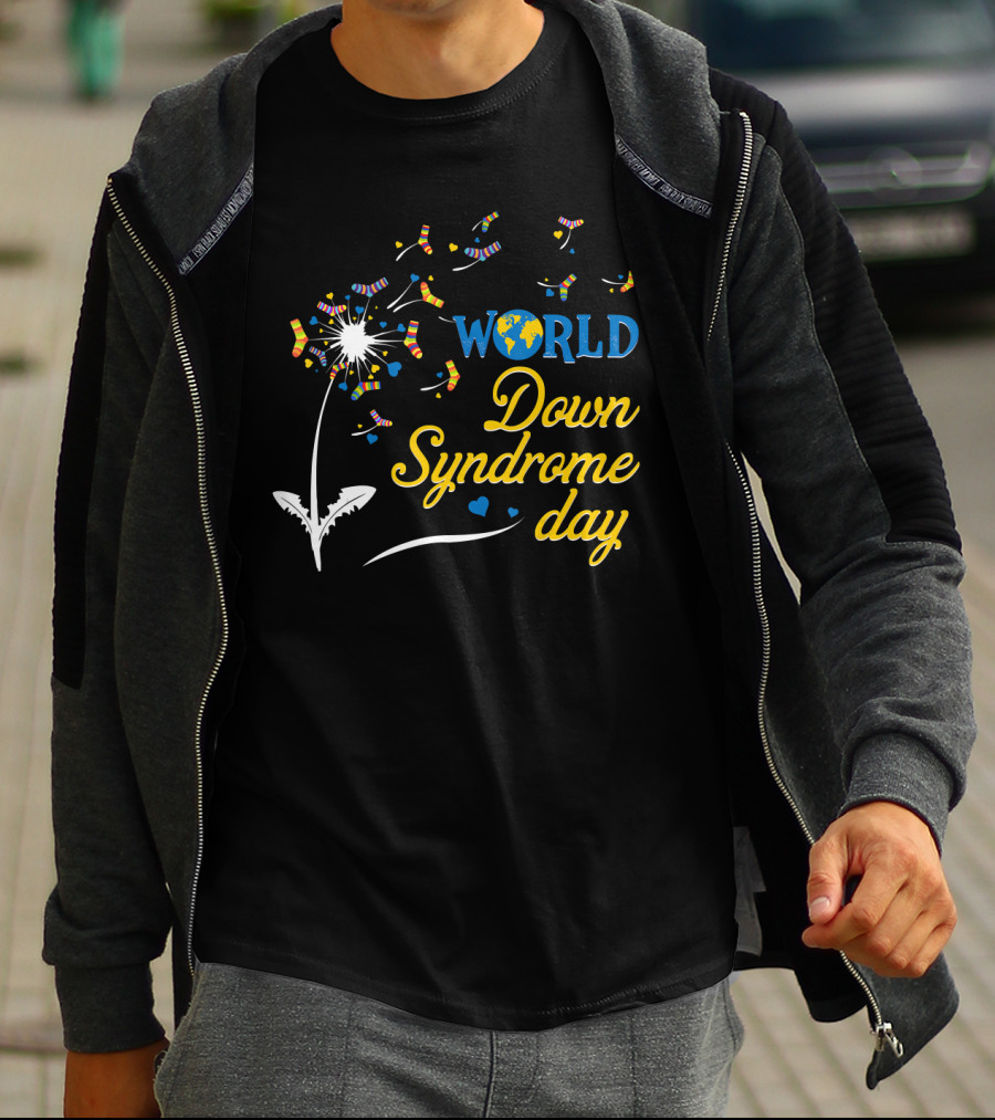 World Down Syndrome Day Dandelion Socks T-Shirt