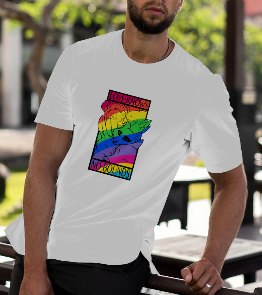 Love Knows No Bounds Rainbow Animal Embrace T-Shirt
