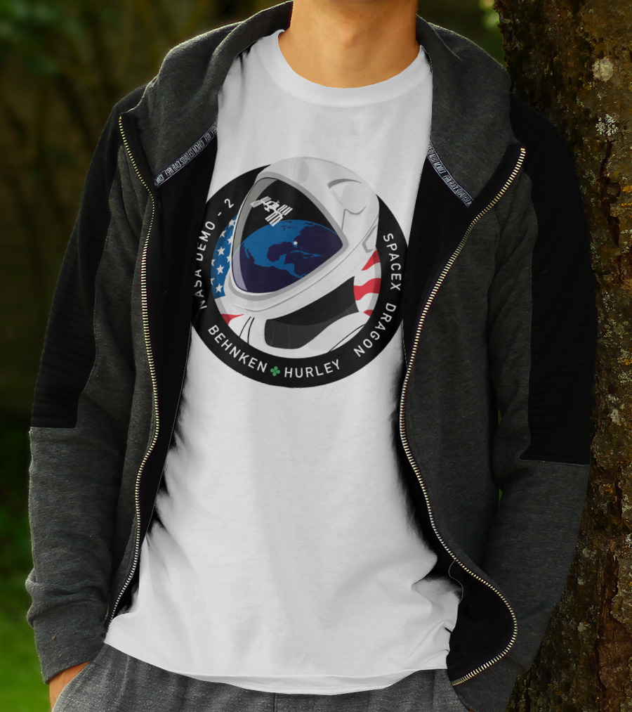 NASA Demo-2 SpaceX Dragon Behnken Hurley Patch T-Shirt