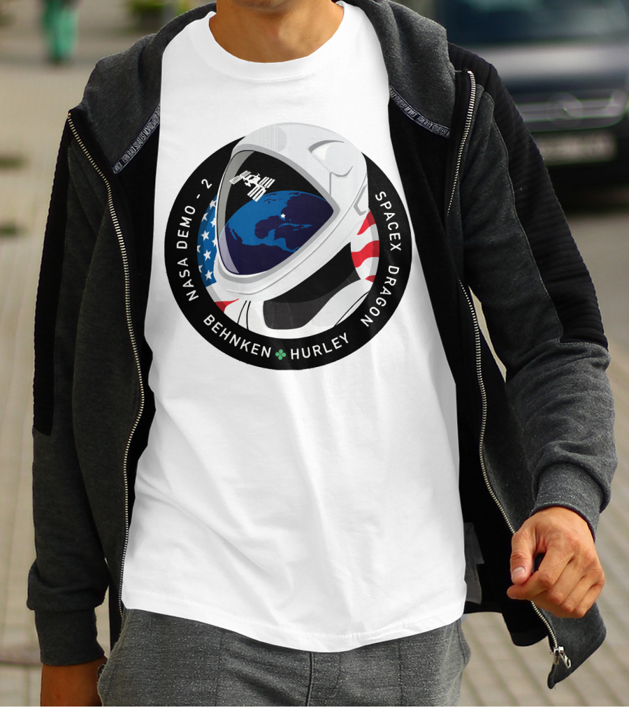 NASA Demo-2 SpaceX Dragon Behnken Hurley Patch T-Shirt