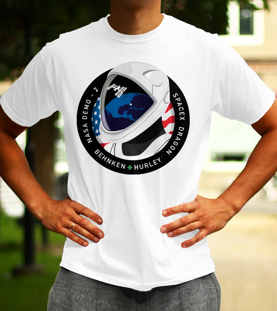 NASA Demo-2 SpaceX Dragon Behnken Hurley Patch T-Shirt