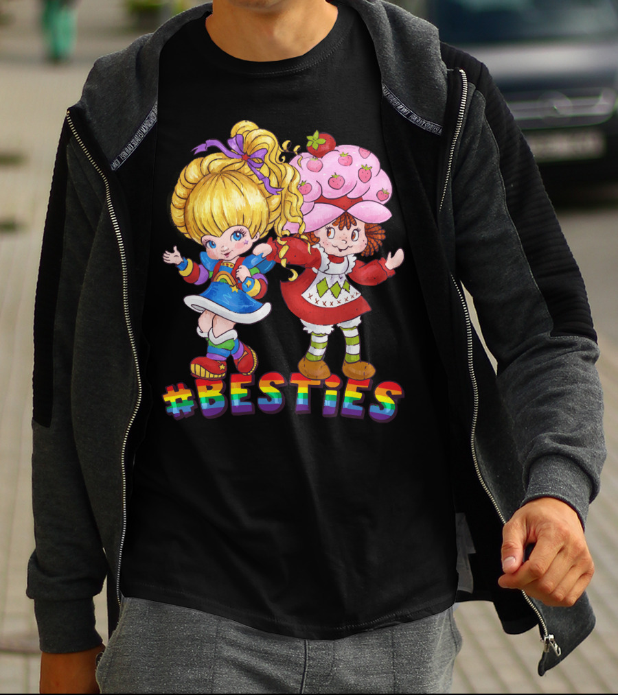 BESTIES Rainbow Brite Strawberry Shortcake T-Shirt