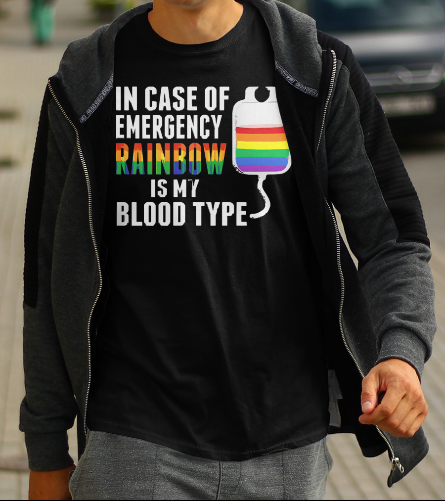 In Case Of Emergency Rainbow Blood Type Bag T-Shirt
