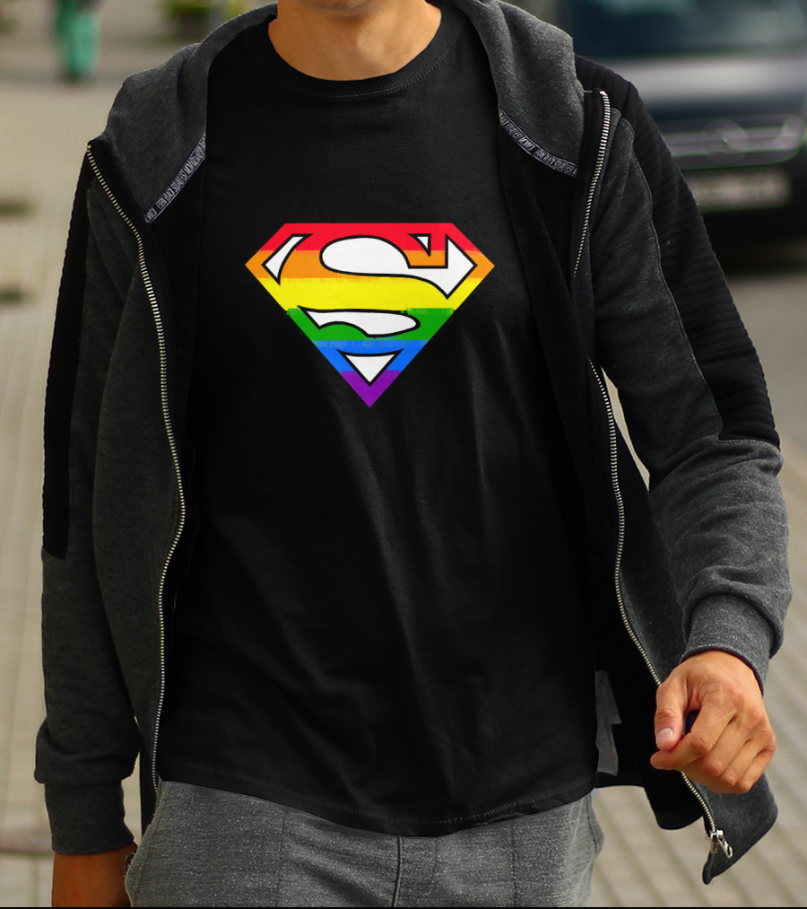 SUPER GAY Rainbow Pride Superman T-Shirt